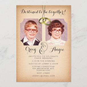 Alte Fotos Hochzeit Foto einladen Einladung