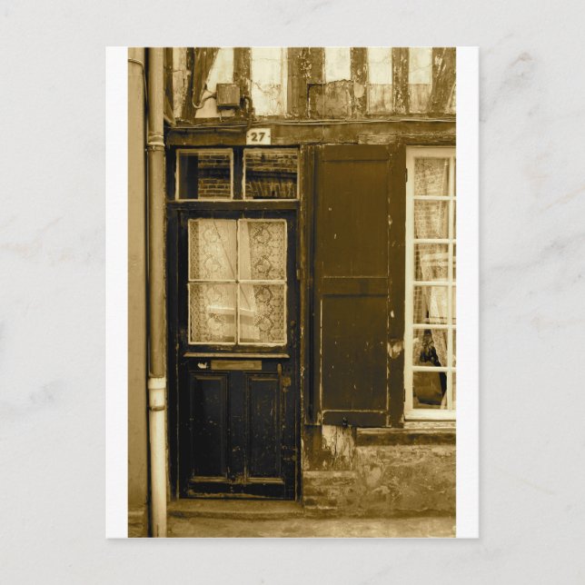 Alte französische Tür Postkarte (Vorderseite)