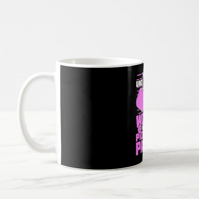 Alte Frau Pickleball Player Geschenk Kaffeetasse (Links)