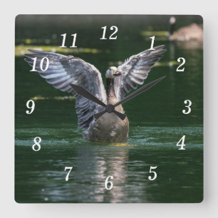 Alte Gänsehaut-Uhr Quadratische Wanduhr