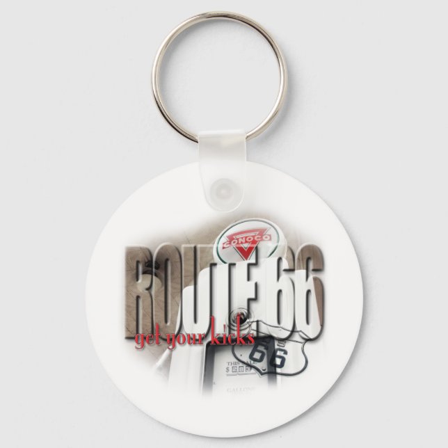 Alte Gaspumpe - Route 66 Schlüsselanhänger (Vorderseite)