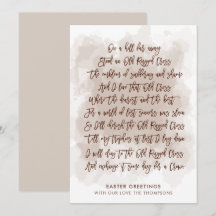 Alte gearmte Cross-Texte Elegante Script-Oster