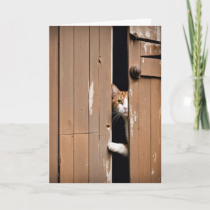 Alte Geburtstags-Scheunenkatze Karte