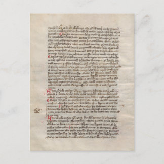 Alte Geschichte Chronik mittelalterliches Manuskri Postkarte