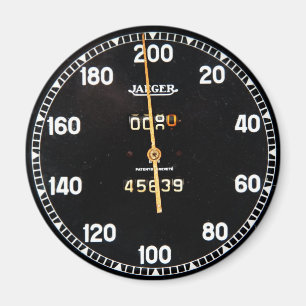 Alte Geschwindigkeitsmesser von einem Vintagen Ren Magnet