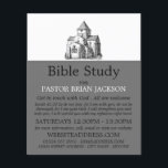 Alte gezeichnete Kirche, Christliche Bibelklassenw Flyer<br><div class="desc">Alte Skizzenkirche,  Christliche Bibelklasse-Werbe-Flyer vom Business Card Store.</div>