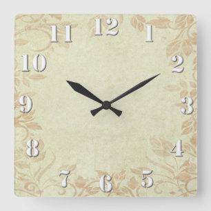 Alte Goldmedaille Vintage Weinroute Quadratische Wanduhr