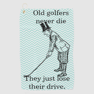 "Alte Golfer nie Die Golfhandtuch