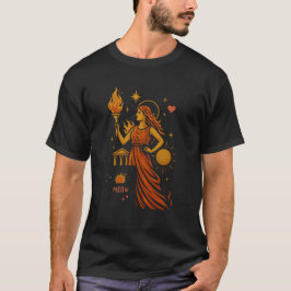 Alte Göttin trifft Retro Gaming - Mythologie Cat T-Shirt