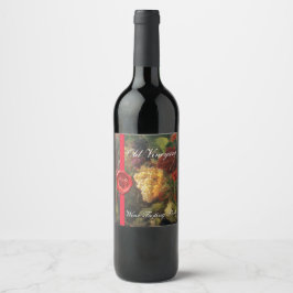 ALTE GRAPE WEINSPIELUNG PARTY Red Wax Siegel Weinetikett