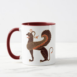 Alte griechische Mythologische Bestie Griffin Tasse