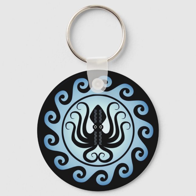 Alte griechische Schilde: Oktopus (Wasser) Schlüsselanhänger (Vorderseite)