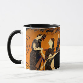Alte griechische Schwarz-Bild-Tasse Historische Ku Tasse