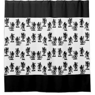 alte griechische Silhouetten der Muse Duschvorhang