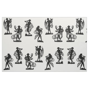alte griechische Silhouetten des Maisdrucks Stoff