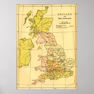 Alte Großbritannien-Karte Poster