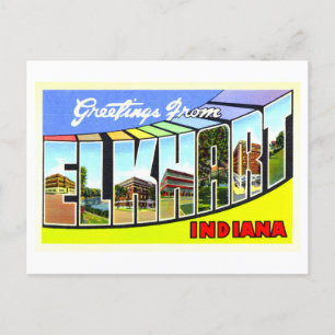Alte Grüße aus Elkhart, Indiana, Postkarte
