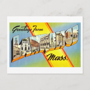 Alte Grüße aus Lawrence, Massachusetts Postkarte