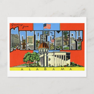 Alte Grüße aus Montgomery, Alabama Postkarte
