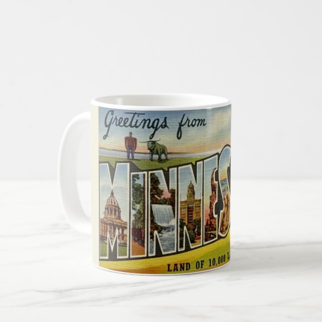 Alte Grüße Postkarte für Minnesota Tasse (Vorderseite Links)