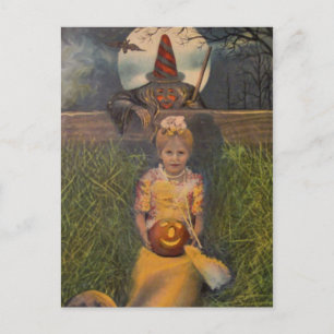 Alte Halloween-Karte Postkarte