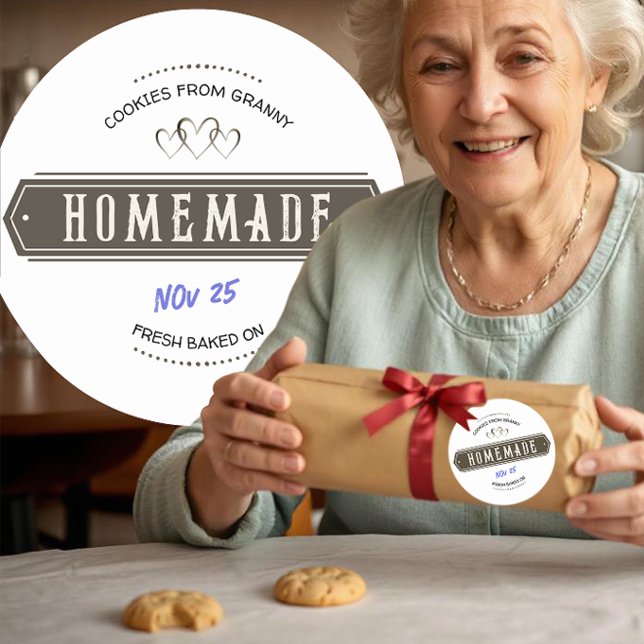 Alte Handschrift mit handgeschriebenem Liebe Runder Aufkleber (Von Creator hochgeladen)