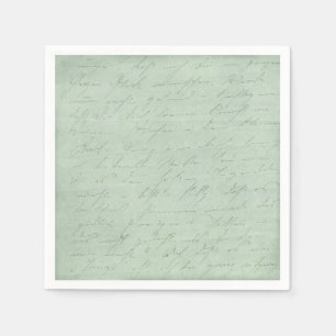 Alte Handschrifts-Liebebuchstaben verblaßten Serviette