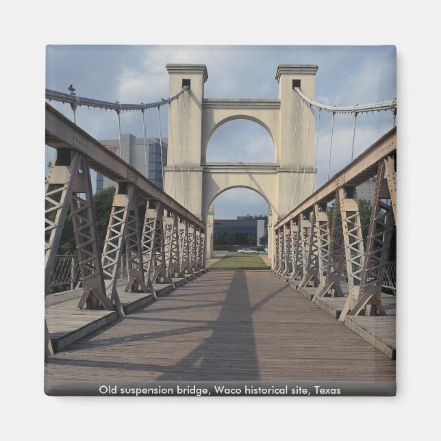 Alte Hängebrücke, historische Stätte Waco, Texas Magnet (Vorne)