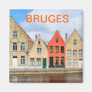 Alte Häuser in Brügge, Belgien Magnet
