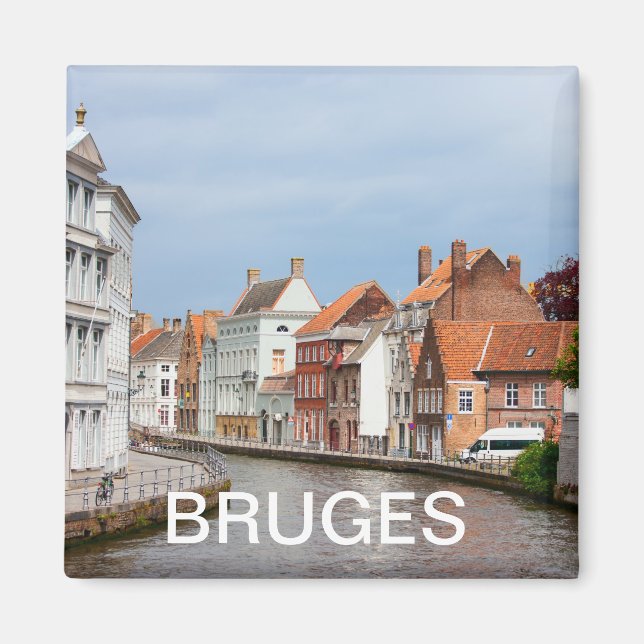 Alte Häuser in Brügge, Belgien Magnet (Vorne)