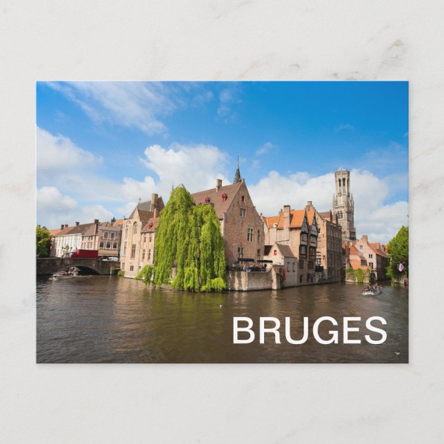 Alte Häuser in Brügge, Belgien Postkarte (Vorderseite)