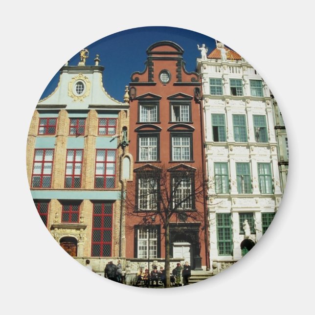 Alte Häuser in Danzig Magnet (Vorne)