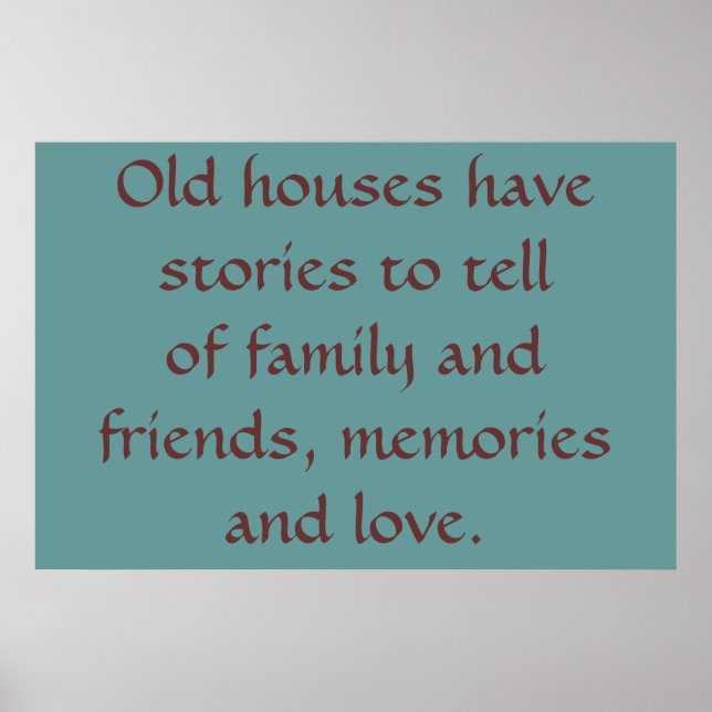 Alte Häuser Poster (Vorne)