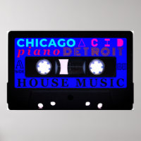 Alte Hausmusik inspiriert blaue Kassette