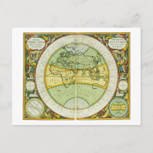 Alte Hemisphären der Welt, Platte 94 von 'T Postkarte