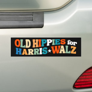 Alte Hippies für Kamala Harris Walz 2024 Autoaufkleber