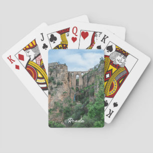 Alte historische Brücke in Ronda, Spanien Spielkarten