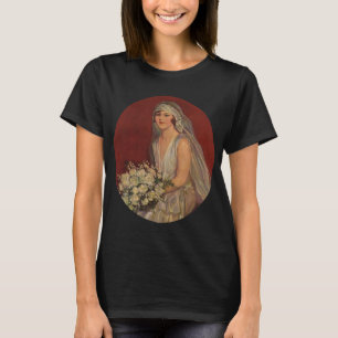 Alte Hochzeit, viktorianische Braut Brautbild T-Shirt