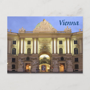 Alte Hofburg am Abend im Wiener Foto Postkarte