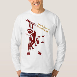 Alte Höhle Bienenzucht Zeichnend | Lange Ärmel T-Shirt