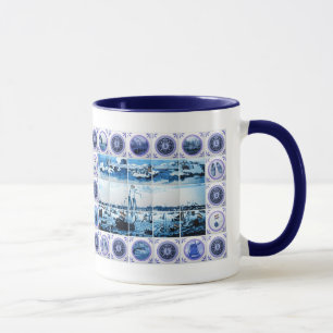 Alte Holland-Delftware-Style-Fliesenwand Tasse