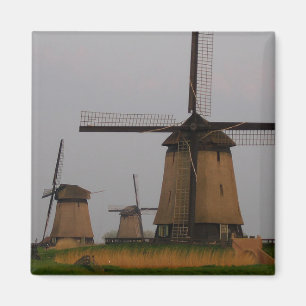 Alte holländische Windmühle Magnet