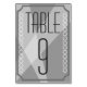 Alte Hollywood-Art-Tischnummerkarten Tischnummer (Vorderseite)