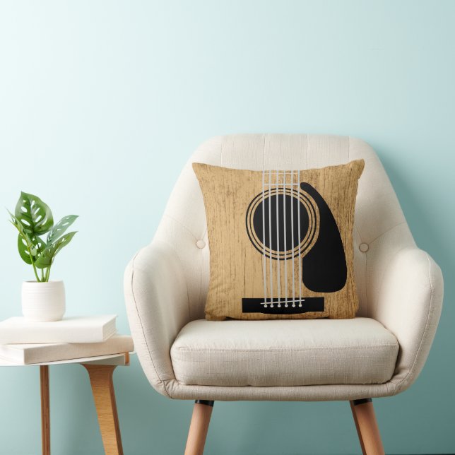Alte hölzerne akustische Gitarre Kissen (Stuhl )