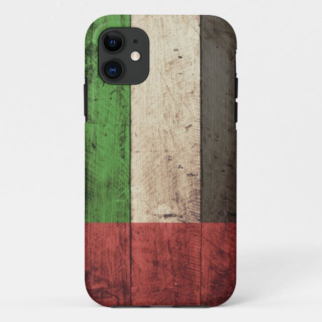 Alte hölzerne Arabische Emirate-Flagge Case-Mate iPhone Hülle (Rückseite)