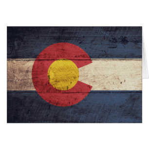 Alte hölzerne Colorado-Flagge