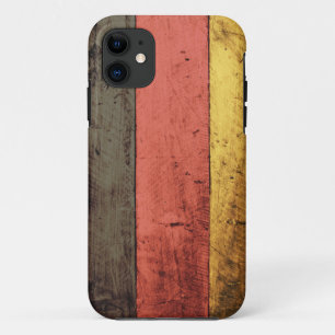 Alte hölzerne Deutschland-Flagge iPhone 11 Hülle