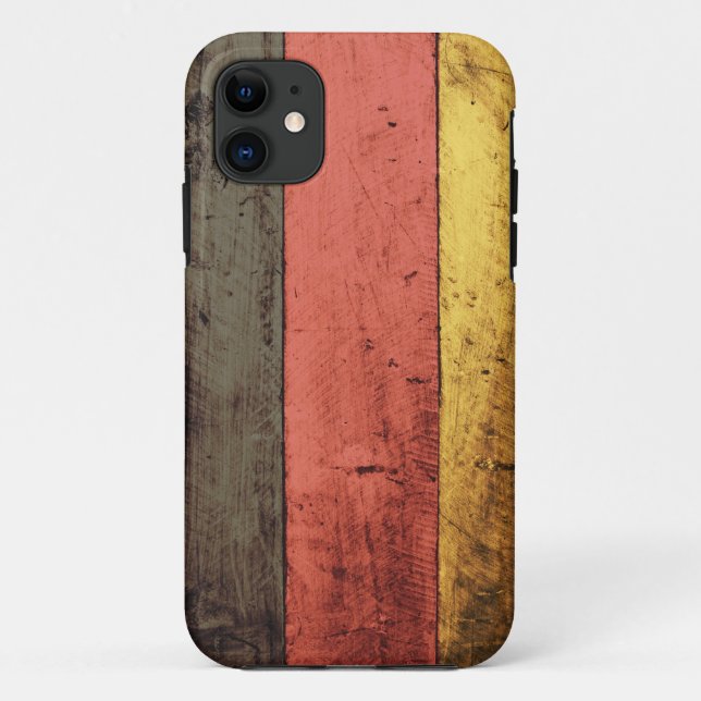Alte hölzerne Deutschland-Flagge Case-Mate iPhone Hülle (Rückseite)