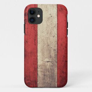 Alte hölzerne Österreich-Flagge Case-Mate iPhone Hülle