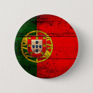 Alte hölzerne Portugal-Flagge Button